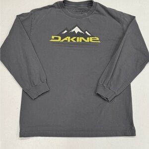 Dakine Outdoor Sportswear Gray Long Sleeve Mountain Graphic Shirt Large